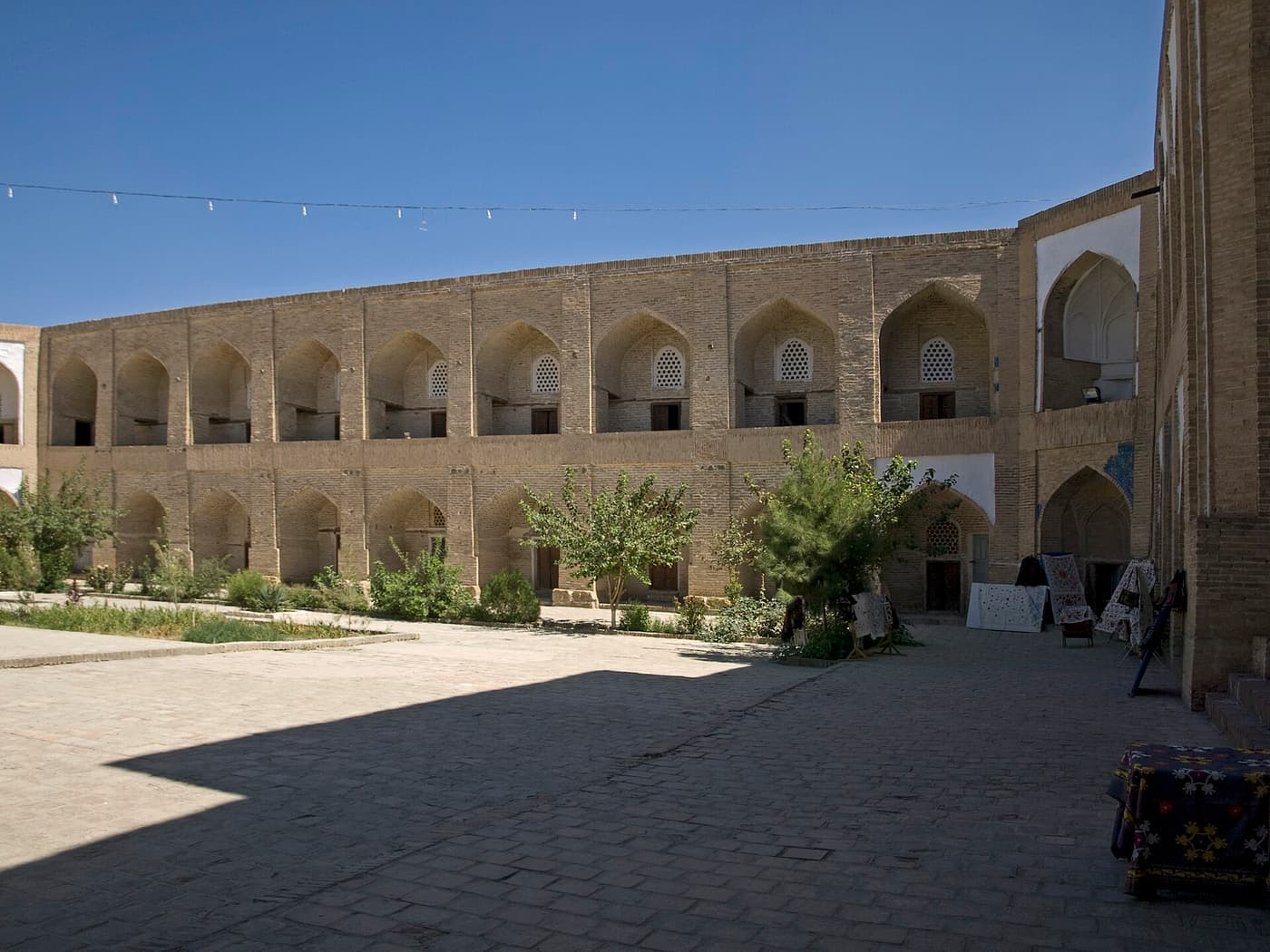 Student cells around the courtyard of the Kukeldash Madrasa